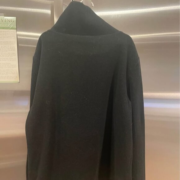 Dudley Stephens Park Slope Turtleneck in Black Vello Fleece Size Medium - Picture 2 of 5